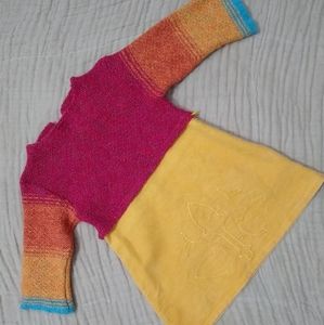 Clayeux fall colors warm sweater dress. 2t